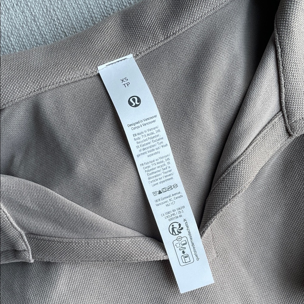 NWT lululemon Softstreme Pique Oversized LS Polo - XS - WSHG - Picture 4 of 16